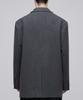 Musinsa Standard Wool Blend Melton Daddy Shoulder Oversized Blazer [Medium Grey]