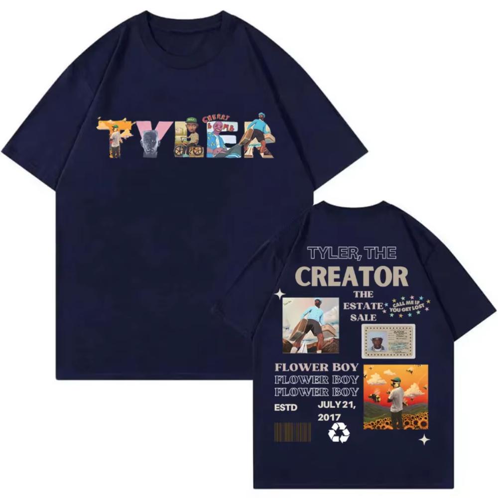 Трендова футболка з графікою музичного альбому репера Tyler The Creator для чоловіків і жінок, модна футболка з принтом у стилі хіп-хоп, бавовняна футболка, одяг