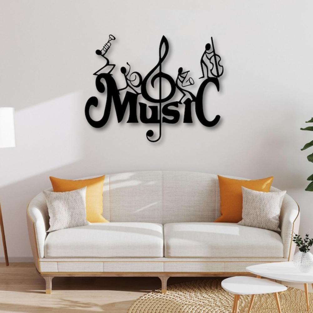 Große Metall-Wandkunst Jazzband Musiker-Silhouette Moderne Musikzimmer-Dekoration Schild Geschenk für Musikliebhaber