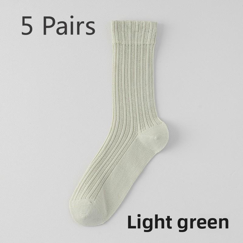 5 Paar Damen Frühling Sommer Dünne Netz Atmungsaktive Nahtlose Kniestrümpfe
