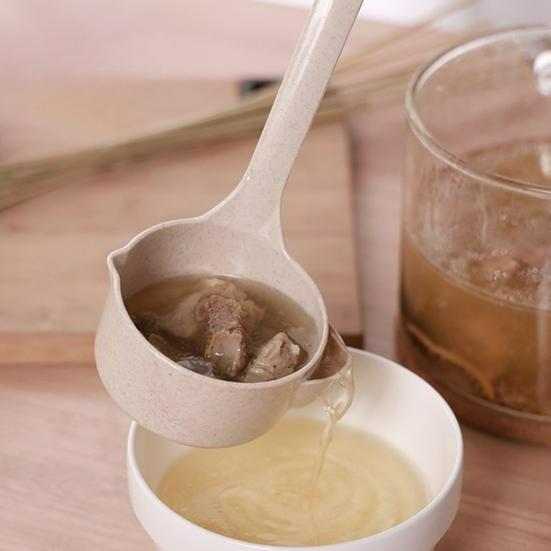 Suppenöllöffel in Lebensmittelqualität mit Loch zum Aufhängen, umweltfreundliches Ölfilterlöffel-Kochwerkzeug