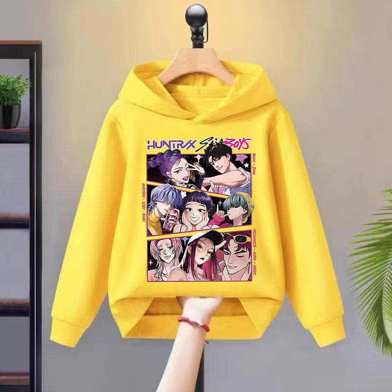 2025 New Kpop Witch Hunt Children's Hoodie Girls' Spring and Autumn Hooded Sportswear Fashion Versatile Top