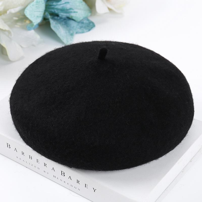 New Women's Wool Felt Beret: Autumn/Winter Warm Painter Pumpkin Hat.
