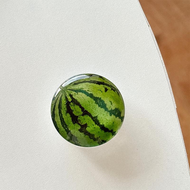 Magnetic Phone Airbag Holder with Watermelon, Orange, and Tomato Design - Korean Ins Style Retractable Support Stand
