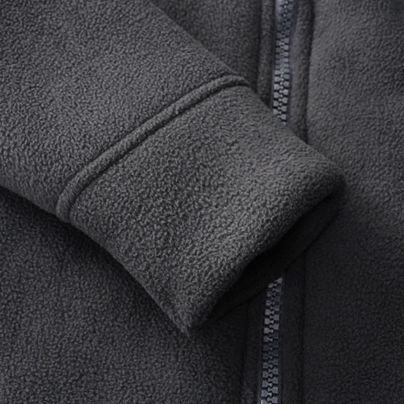 Autumn Winter Fashion Fleece Thickened Warm Hooded Coat Men's Casual Jacket