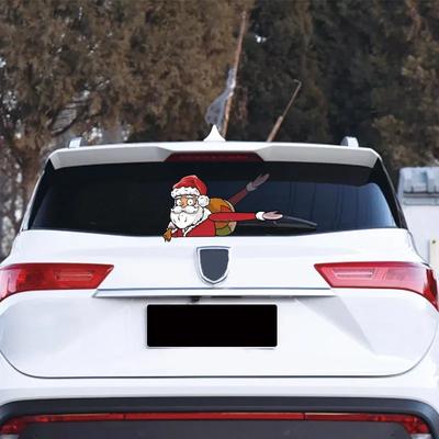 Car Rear Wiper Sticker Windshield Wiper Sticker Tags Rear Wiper Sticker Cute Car Accessories Santa Waving Sticker