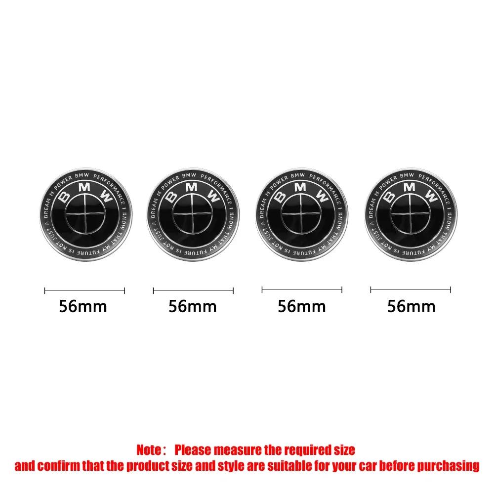 56/68mm Car Wheel Center Covers Hub Caps Auto Badge Hubcaps Replacement for BMW M3 M5 M6 X1 X3 E46 E90 E39 F10 F20 F30 G20 E60 M