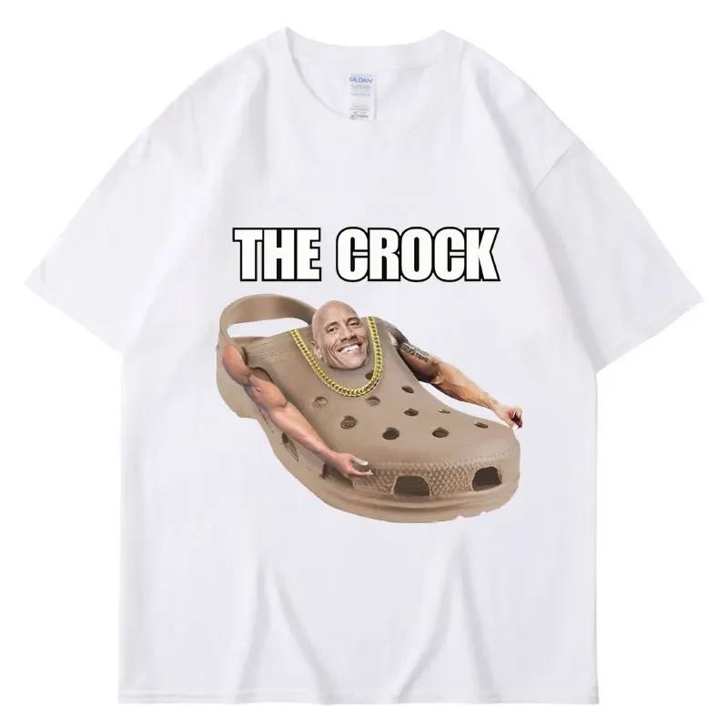 The Crock Dwayne Johnson Funny Meme T Shirt Women Joke Humor Summer T-shirt Oversized Casual Clothes Male Streetwear S