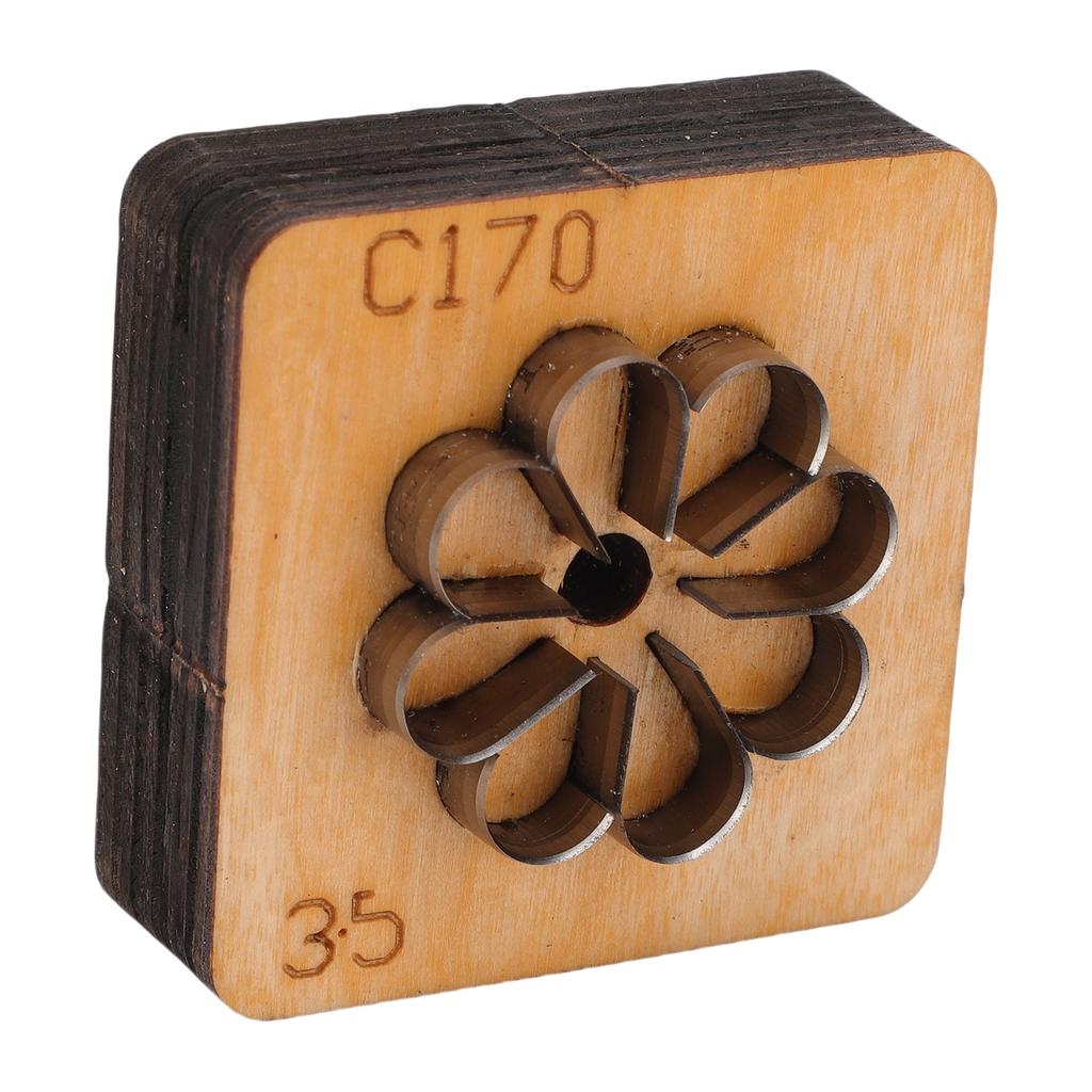 Flower Leather Cutting Die Wooden Base Steel Blade Multifunctional Leather Punching Mold Die Cutter for Decors Crafts