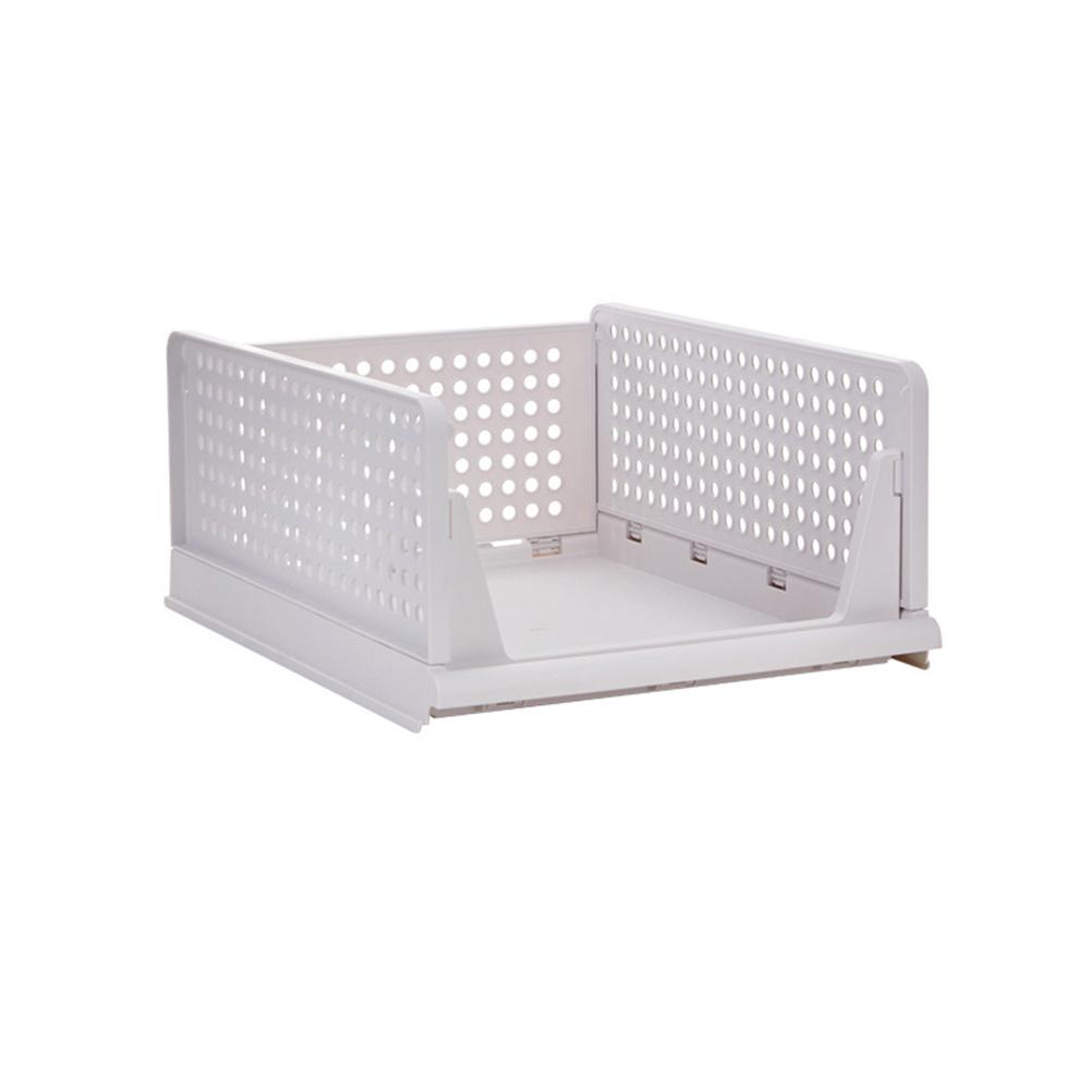 1Pcs 43x18x32.3cm Clothes Storage Box Drawer Style Folding Organizer Strong Ductile Material Easy Pull Out Non-Disturb Design