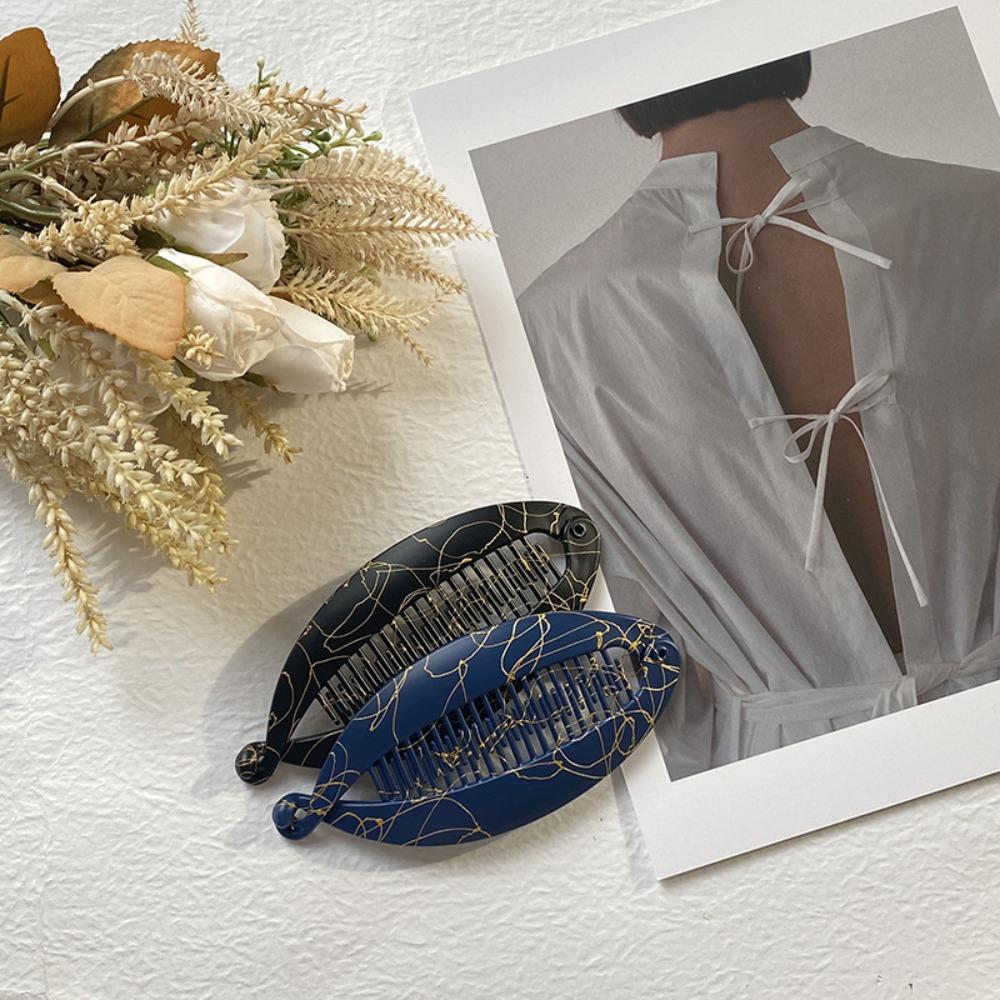 Fashion Fish Shaped Hairpin Barrettes Headwear Hair Claws Clips Ponytail Banana Clip  Women