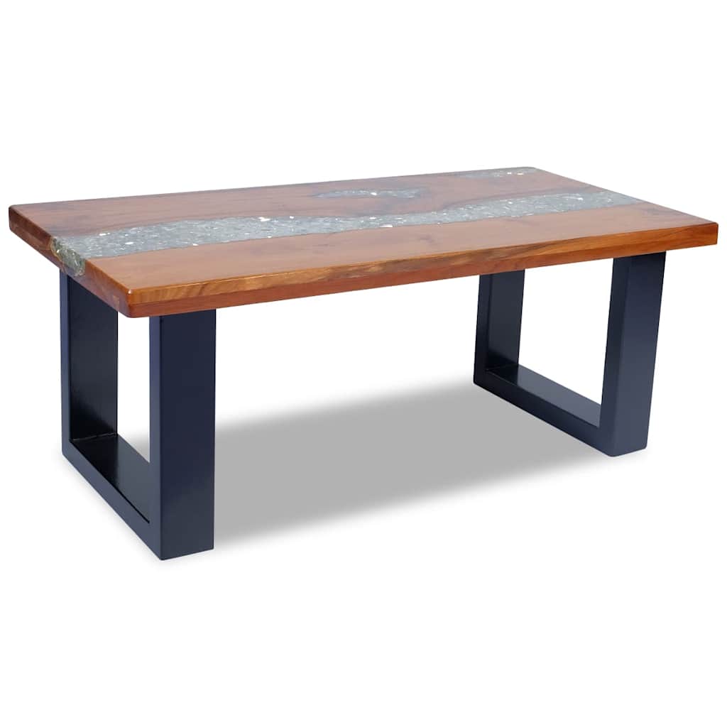 Teak Resin Coffee Table 100x50 cm