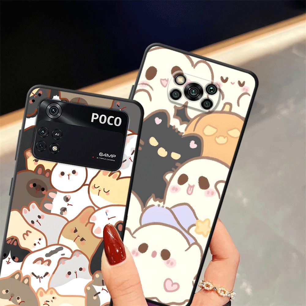 Case for Xiaomi Poco F8 C75 M3 M4 M7 Pro C50 F3 M5 X3 X4 X5 X7 Pro C61 F1 C71 Funda Phone Cover Cartoon Cute Cat
