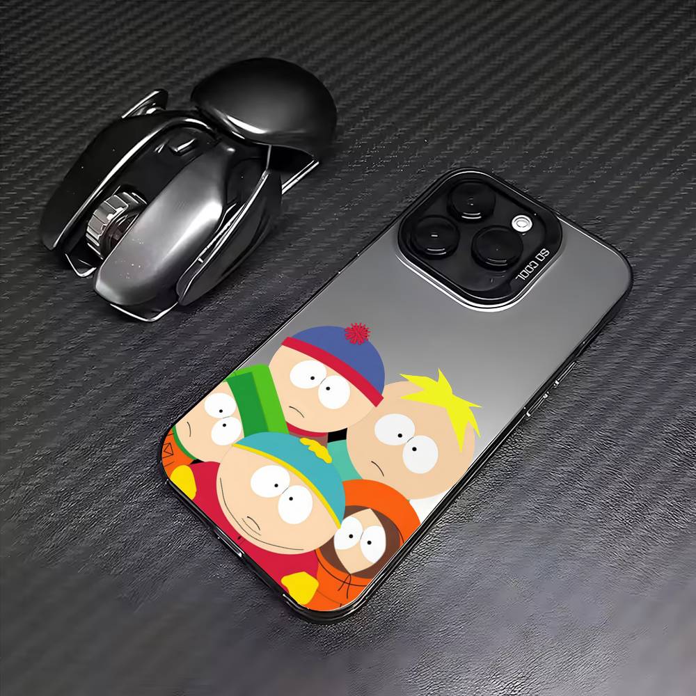Funny S-South P-Park Phone Case For iPhone 17,16,15,14,13,12,11 Plus,Pro Max,Colored Silver Phone Case iPhone17air