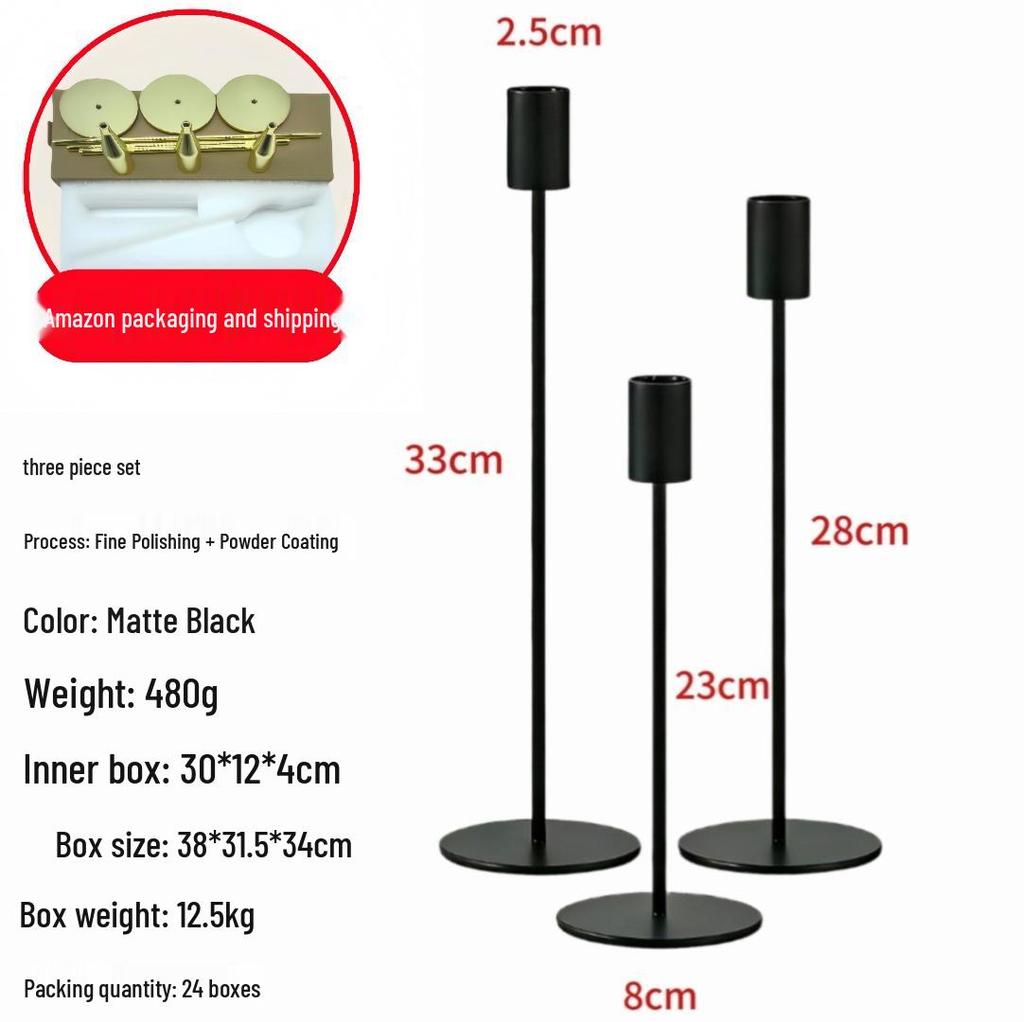 European Style Nordic Metal Candle Holder for Parties and Hotels