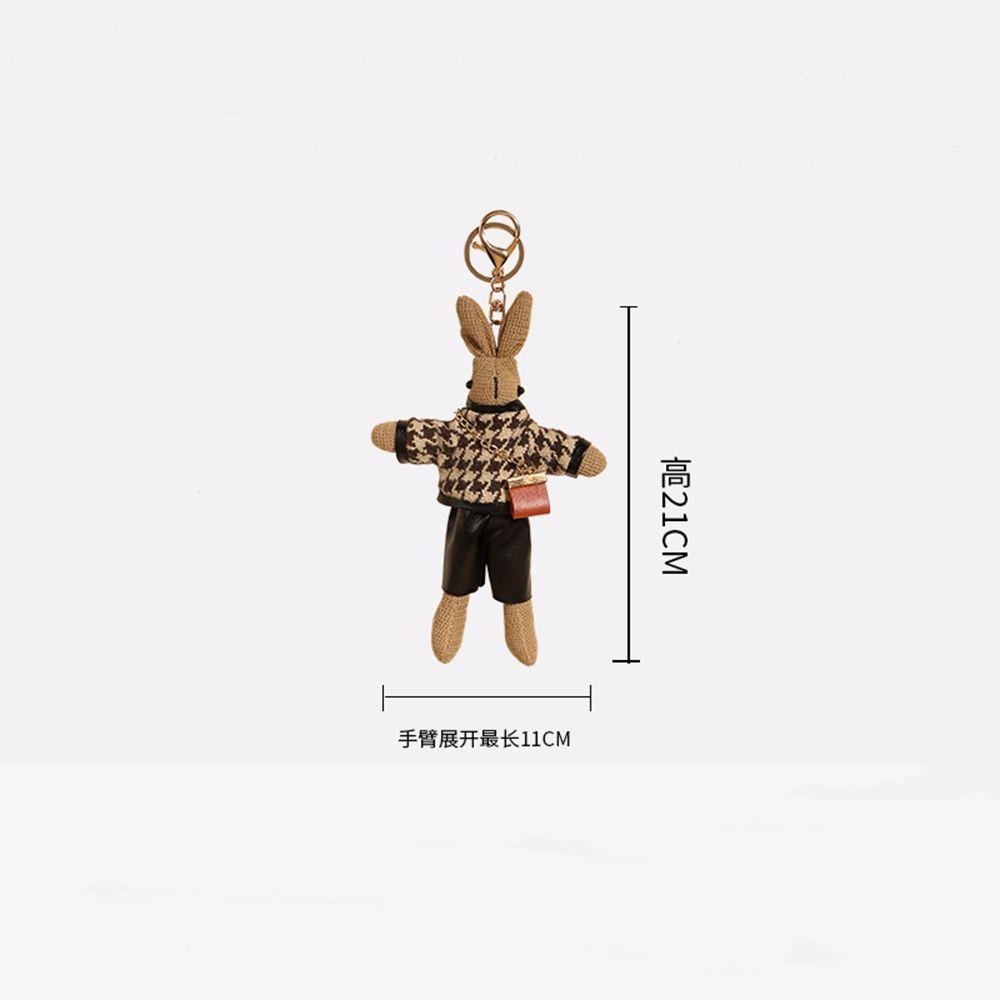 Key Holder Bag Pendant Decoration Korean Style Key Ring Lady Rabbit Keychains Girls Car Accessories