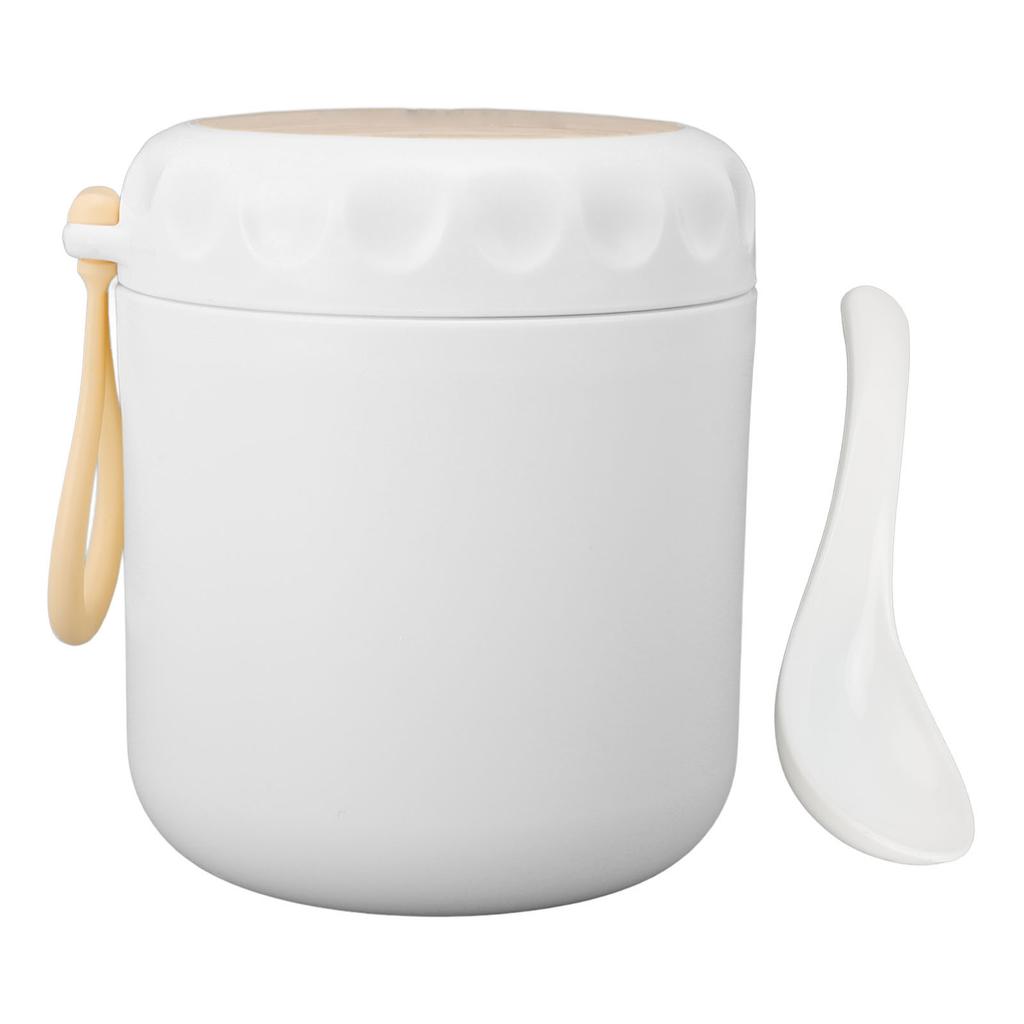 400ml Vacuum Food Jar Leakproof Stainless Steel Soup Container with Spoon and Handle for Office