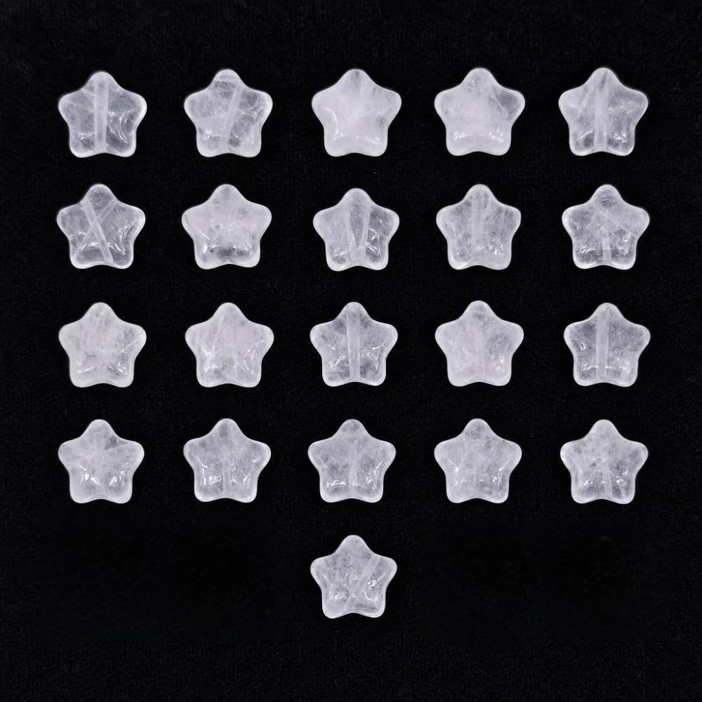 21pcs White Crystal Spacer Loose Beads Sodalite Jewelry Making Material Necklace Earrings