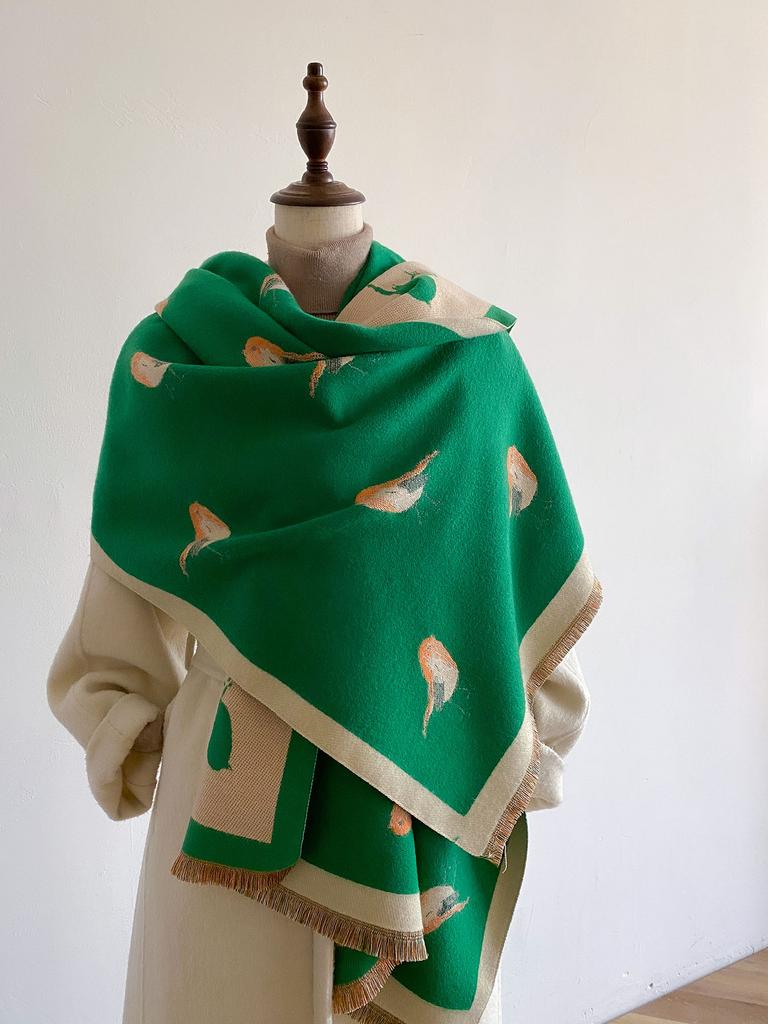 Thick Cashmere Blanket Women Scarf Warm Pashmina Shawl Winter Wraps Bufanda Print New Design Poncho Echarpe Female