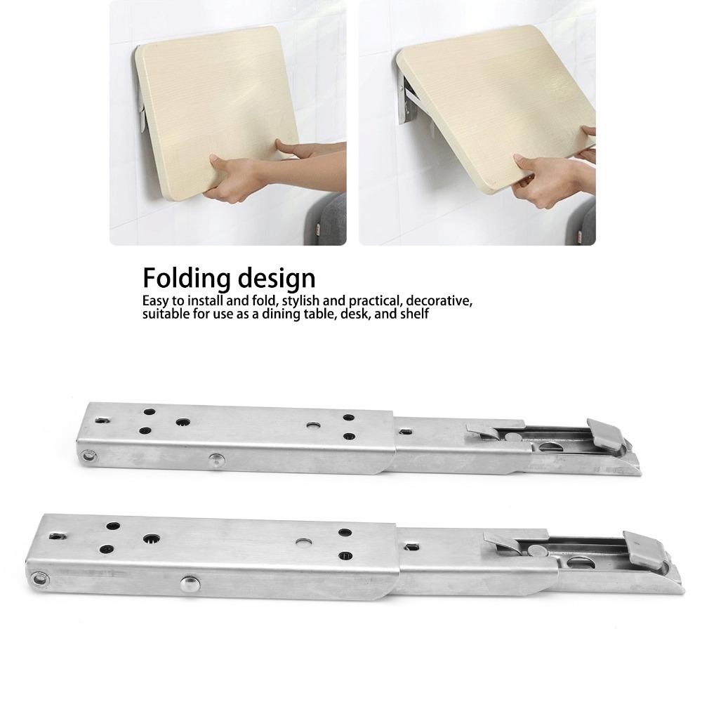 2pcs 90 Degree Wall Shelf Support Easy Install Folding Table Hinge Folding Shelf Bracket Wall Mount