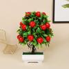 8 Stiler Frukt Bonsai Blomster Potte Simulert Grønne Planter Bryllup Hjem Hotell Kontor Borddekor