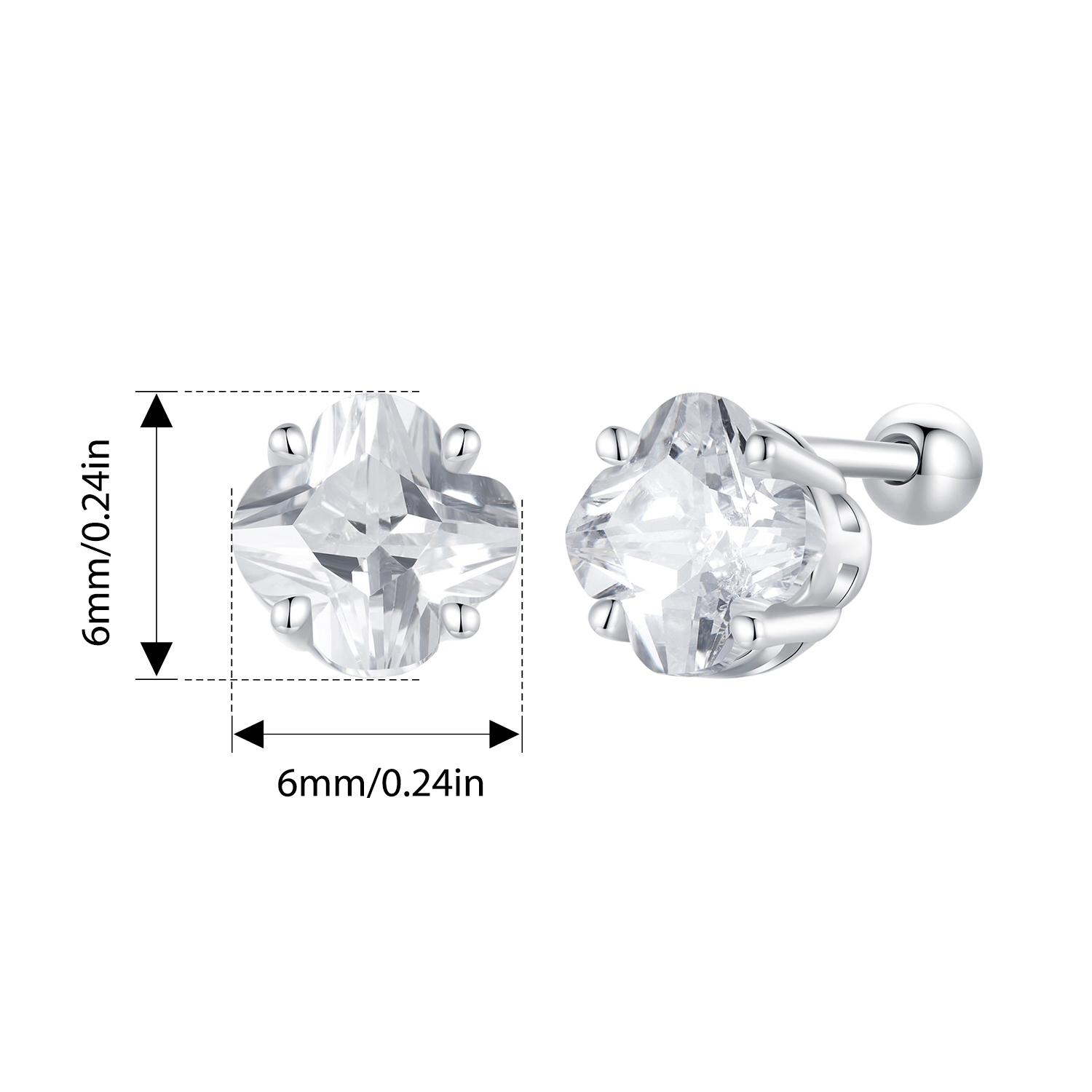 

Серьги-гвоздики WOSTU из стерлингового серебра 925 пробы с четырьмя лепестками клевера и цирконом для женщин и девочек, изящные ювелирные изделия, вечерние, повседневные, свидания, счастливый подарок SCE1755