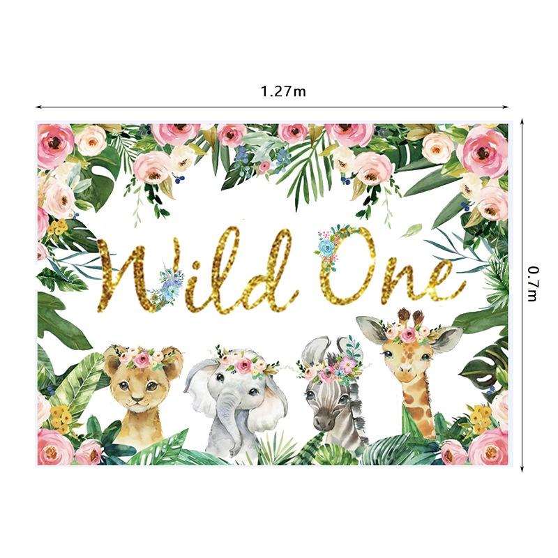 One Wild Animal World Birthday Party Supplies Decor Birthday Banner Topper Cake