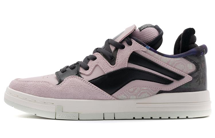 Li Ning Wave Pro Slip Resistant, Abrasion Resistant, Lightweight Low Top Skateboard Shoes Women's Black Pink AETR008-1