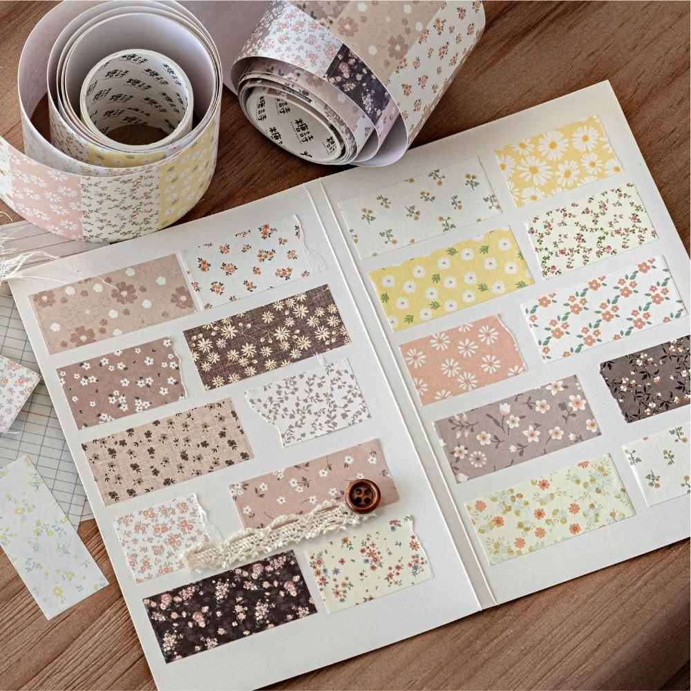 Floral Collection Series Decor Label Stickers Colored Adhesive Paper Tape New Washi Tape Journal