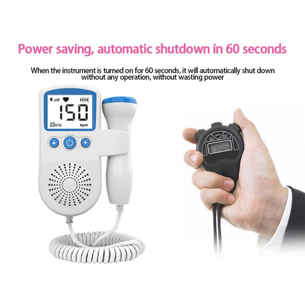 Home Fetal Heart Rate Monitor Stethoscope Detector Medical Monitor Pregnant Women Portable