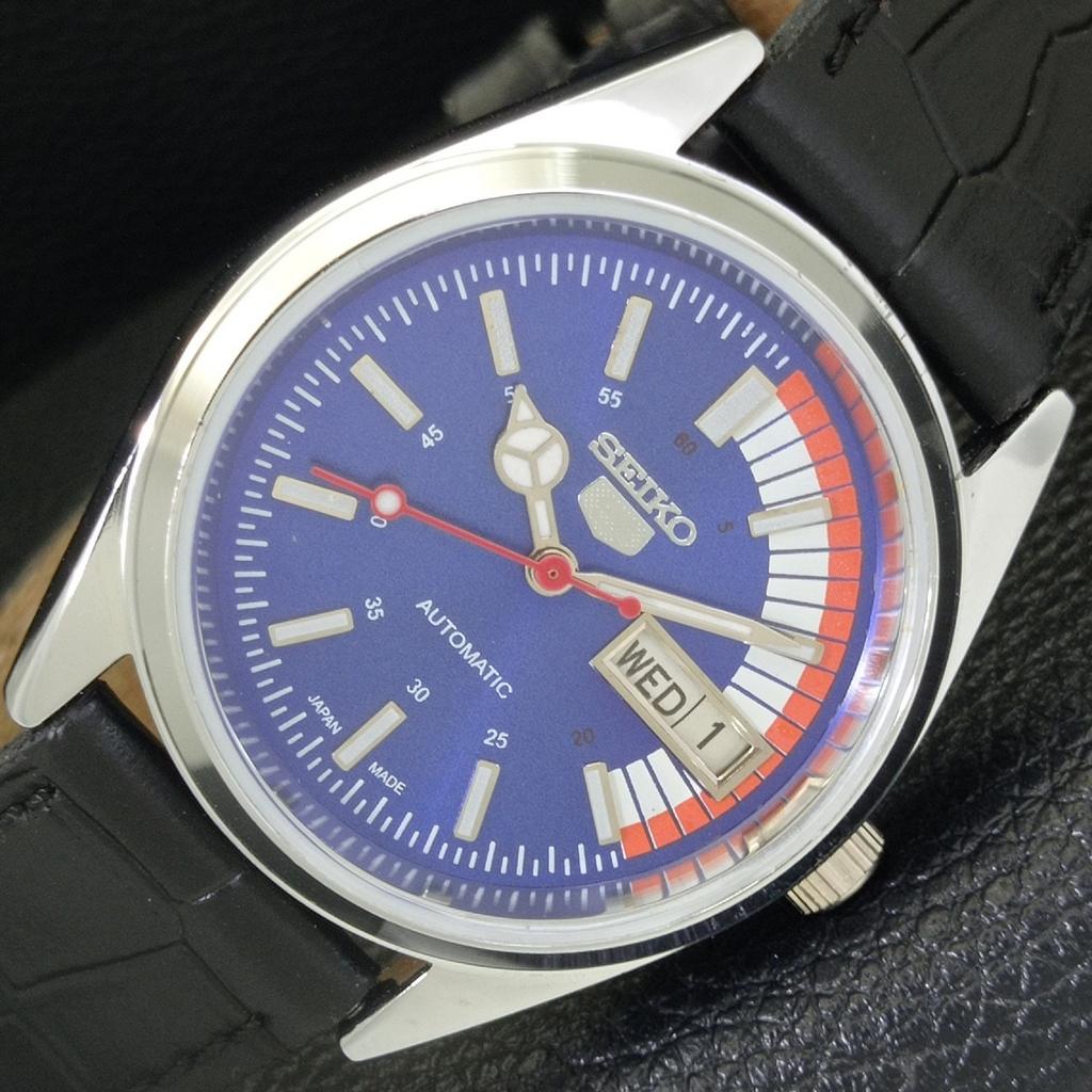 

REFURBISHED SEIKO 5 AUTOMATIC 6309A VINTAGE JAPAN MENS BLUE DIAL WATCH a440865-4 Sk-a440865