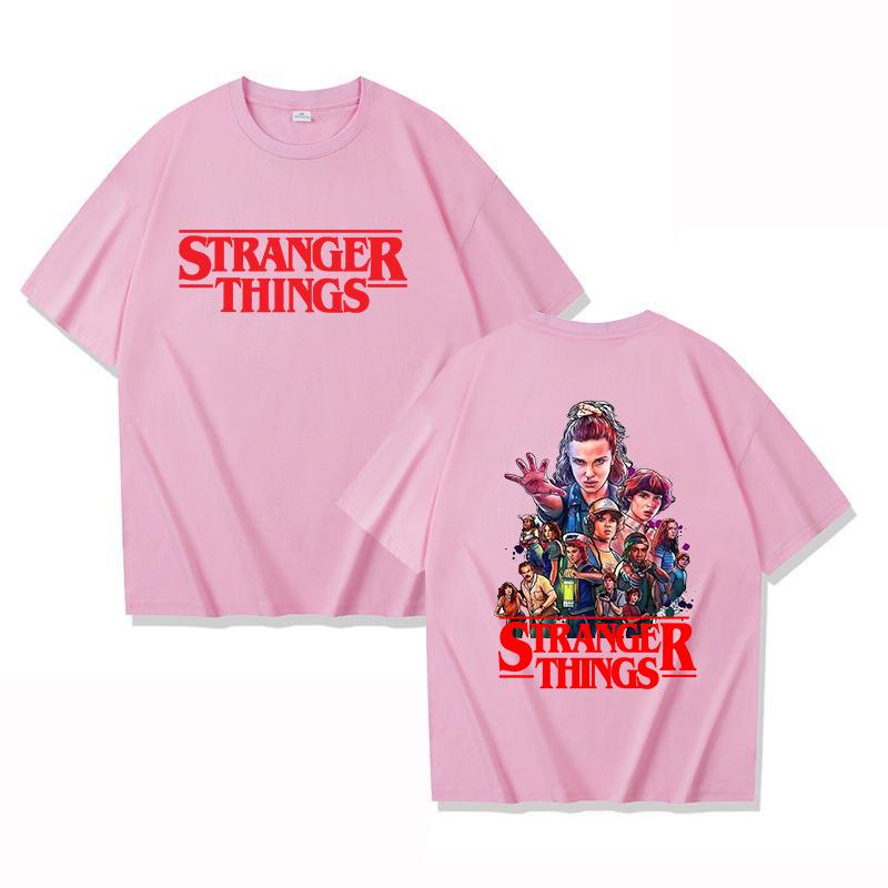 Camiseta de Manga Curta de Verão Unissex Stranger Things, Tamanho Grande XXS-4XL, Exclusivo Transfronteiriço