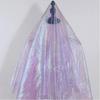 100x140cm Rainbow Laser Yarn Fabric Illusion Color Wrinkled Organza Fabric Texture Designer High-Density Iridescent Organza