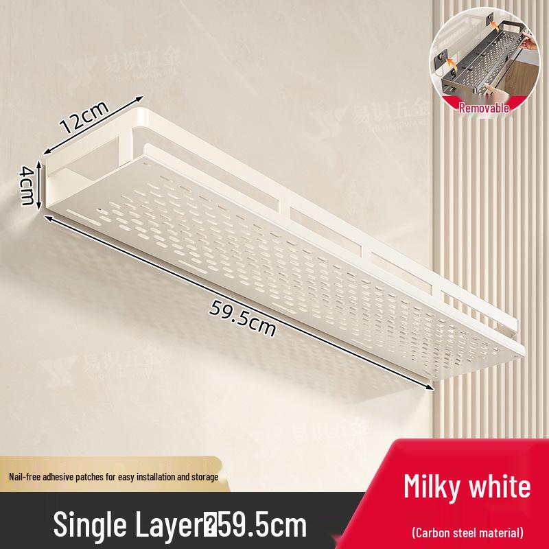 Deliksiz Duvara Monte Banyo Lavabo ve Tuvalet Saklama Rafı