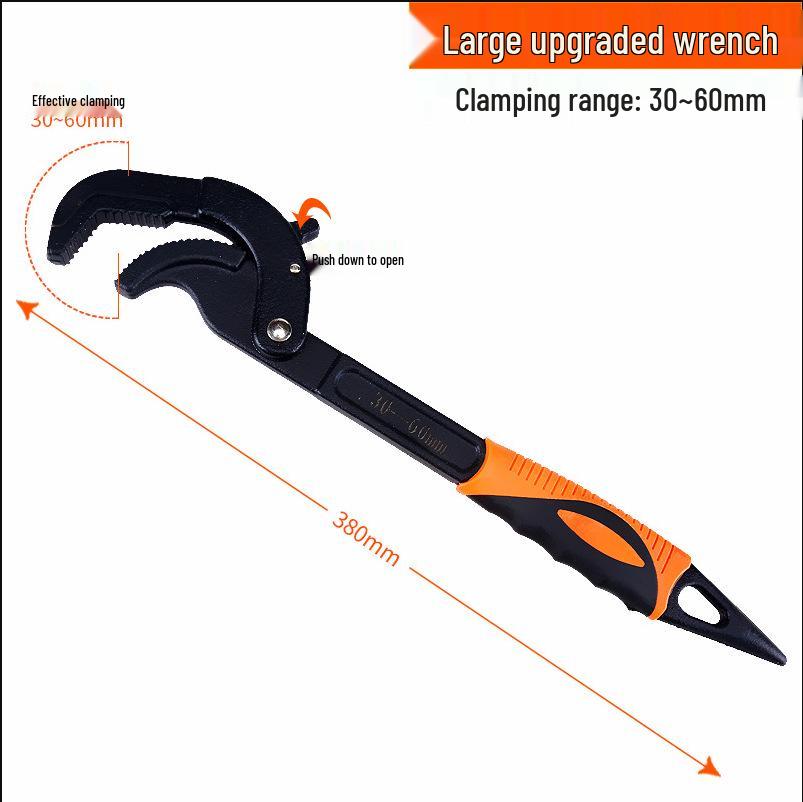 Adjustable Multifunctional Pipe and Nut Wrench Set