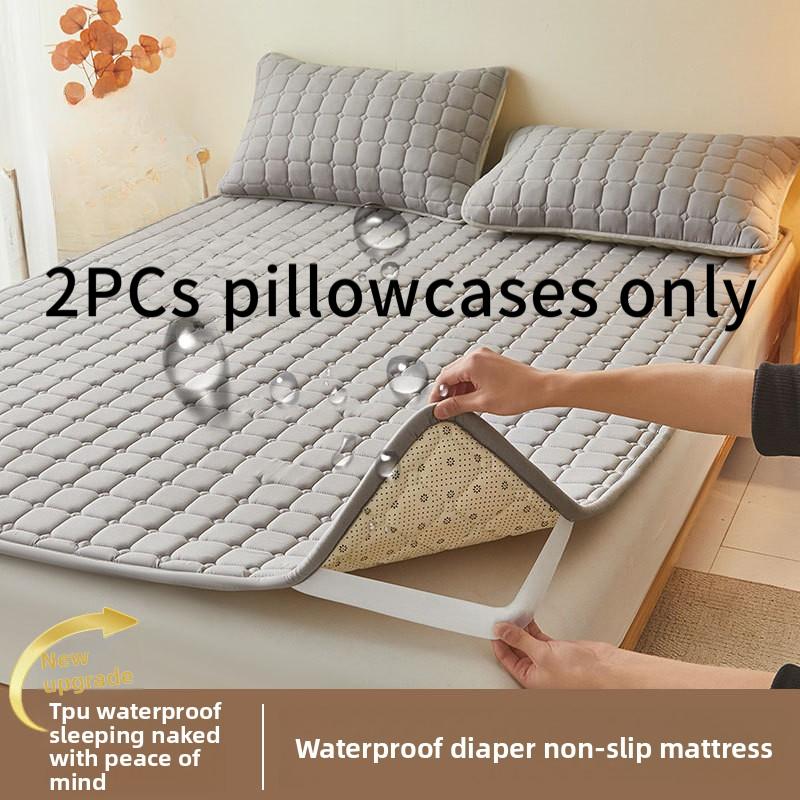 Waterproof Urine Barrier Quilted Mattress Pad for Home Bedroom Dormitory Soft Cushion Bed Protector Non-Slip Mat