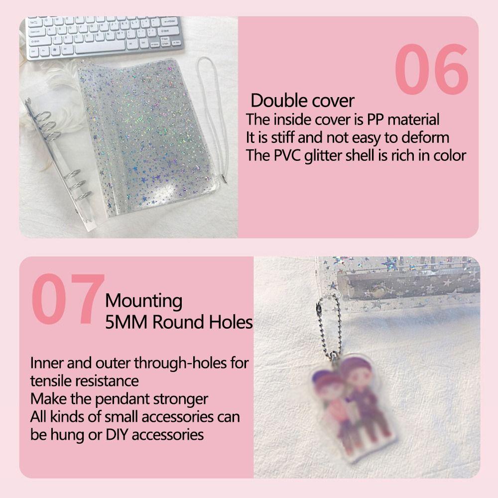 Transparent Colored Binder Cover Waterproof Notebook Protector Handbook Cover Office Supplies
