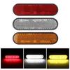 Side Marker Tail Lights Replacement Tail Stop Brake Light 24 LEDs Turn Signal Light Oval Trailer Lights with Reflector