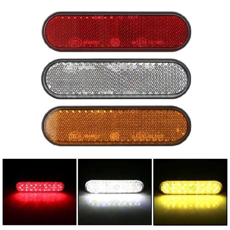 Side Marker Tail Lights Replacement Tail Stop Brake Light 24 LEDs Turn Signal Light Oval Trailer Lights with Reflector