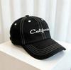 Letter Couple Embroidered Baseball Cap Women's Wide Brim Showing Face Small Peaked Cap Enlarged and Deepened Large Head Circumference Hat