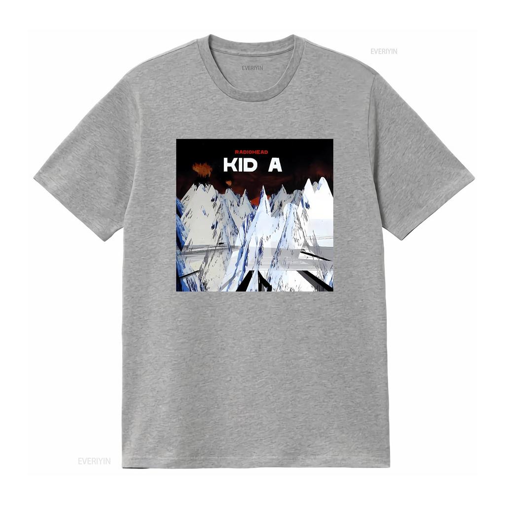 Radiohead Kid A T Shirt Band Music Alternative Rock Clothing Concert Merchandise Vintage Washed Graphic Streetwear Comfortable