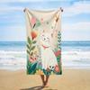 1 Pc Cute Cat Beach Towel,  Lightweight Durable, Ideal for Swimming Camping Bathing, Beach Pool Travel Daily Essential
