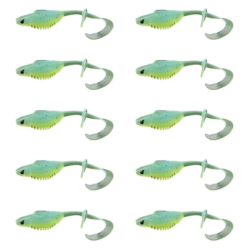 10pcs PVC Soft Baits 6cm/8cm Feature Enhances Wear Resistance and Long Lasting Performances for Harsh Fishing Conditions