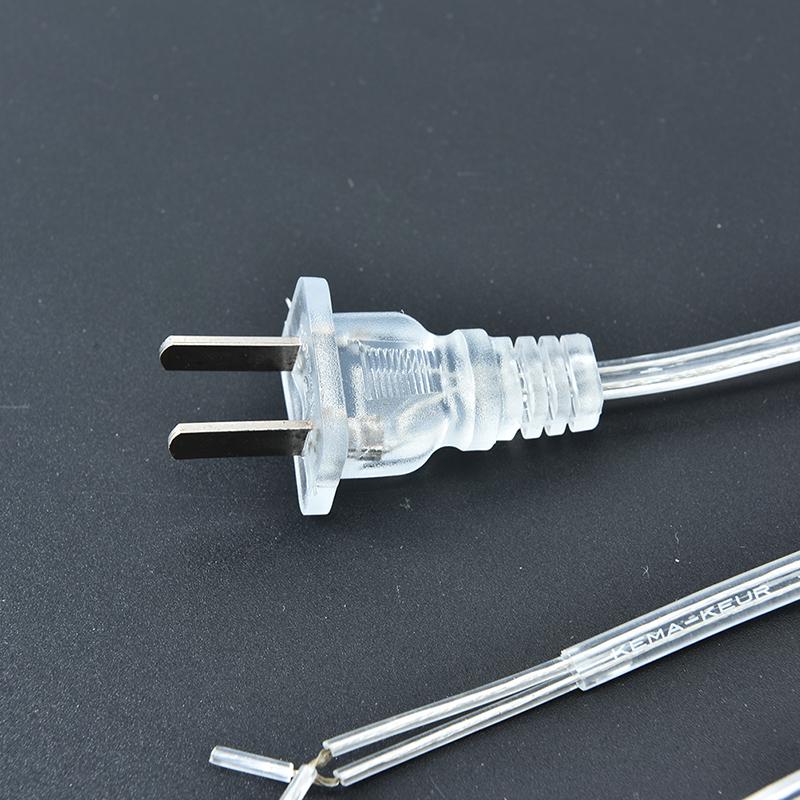 1.8M On Off Switch Power Cord For Led Lamp Us Plug Transparent Extension Cable