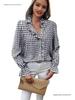2026 Spring French Ruffle Plaid Women's Shirt - New Arrival