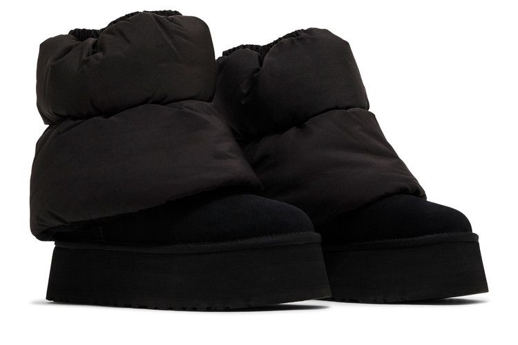 Women's Sneakers UGG Wmns Classic Mini Dipper Puffer 'Black'