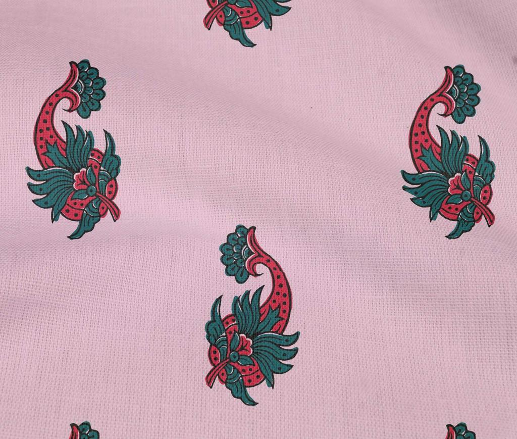 oneOone Bavlněná flexibilní tkanina s květinovým blokovým potiskem Šicí tkanina BTY 40 palců široká