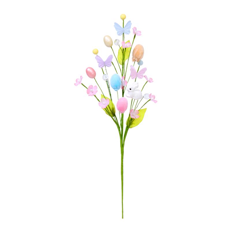 1Pc Rabbit Bouquet Practical Artificial Flower DIY Easter Decoration INS Resurrection Egg Festival Supplies