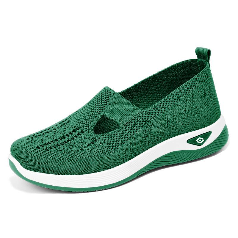 Shoes Women's Summer Large-size Women's Shoes Medium and Old Mother Shoes Fly-woven Breathable Casual Single Shoes Old Beijing Cloth Shoes