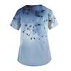 Women's V-neck Fashion Casual Printed Tops And Protective Workwear
